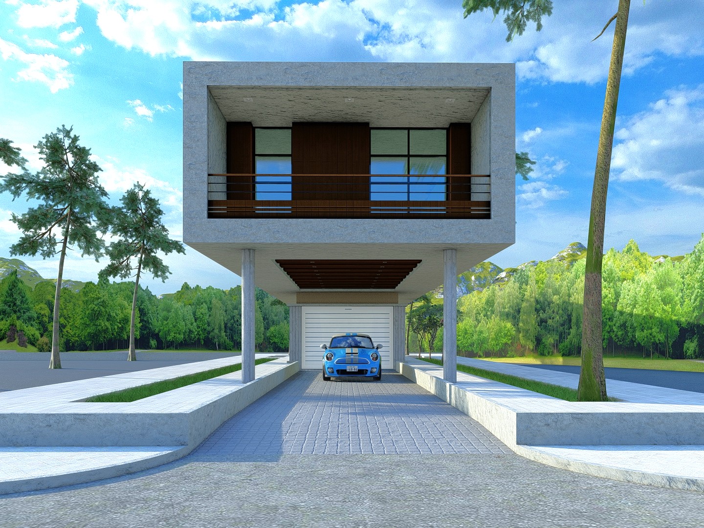 間口狭くとも、かっこいい家は建つ【デザイン案】 画像