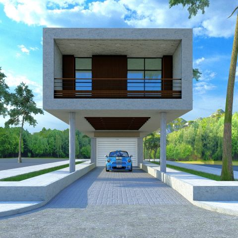 間口狭くとも、かっこいい家は建つ【デザイン案】 アイキャッチ画像